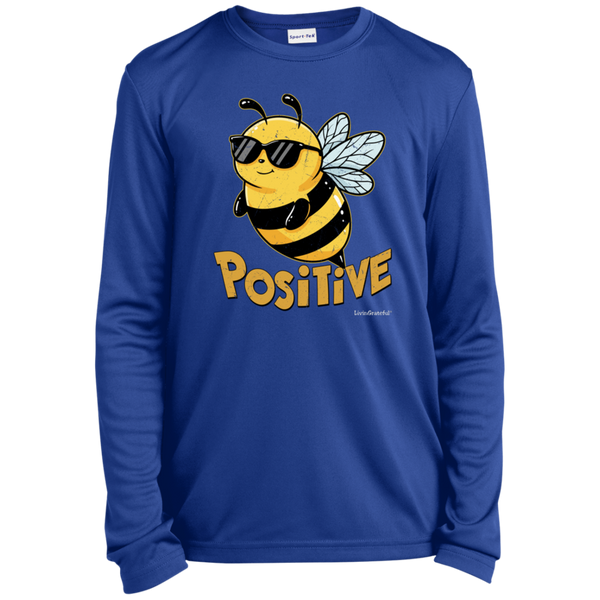 Bee Positive Youth LS Tee - Performance Long Sleeve