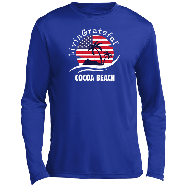 Mens 'Merica LS Tee - Cocoa Beach Shirt - Performance Long Sleeve