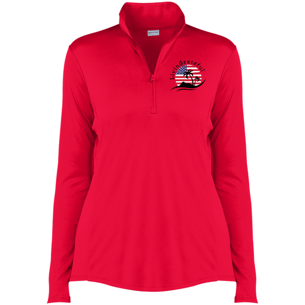 Womens 'Merica Quarter Zip - Patriotic Pullover - Performance Jacket