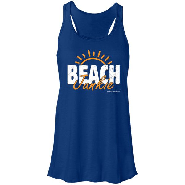 Beach Junkie Tank – Flowy Racerback – Casual Activewear