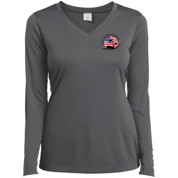 Womens 'Merica V-Neck – Long Sleeve Tee – USA Activewear