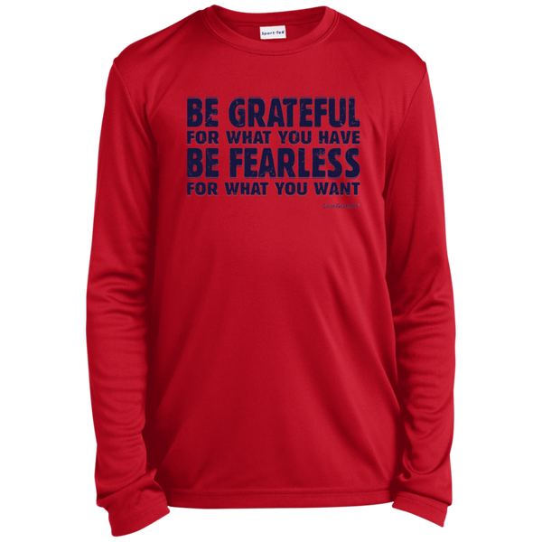 Youth fearless tee - Long sleeve performance - Activewear top