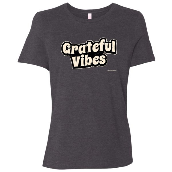Womens Grateful Vibes Tee - Original T-Shirt - Positive Vibes Tee