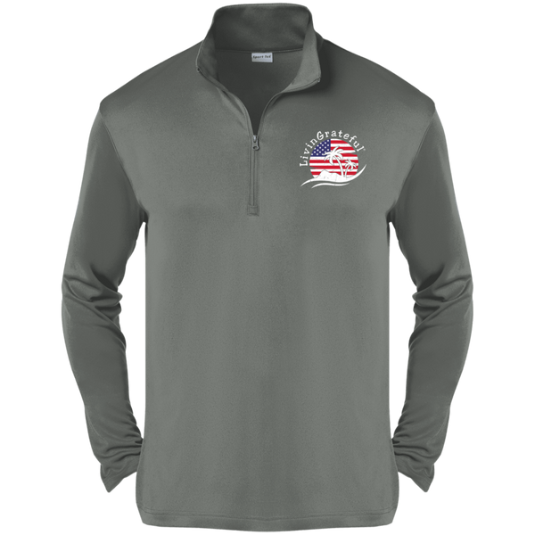 Mens quarter zip – Patriotic pullover – Comfortable style