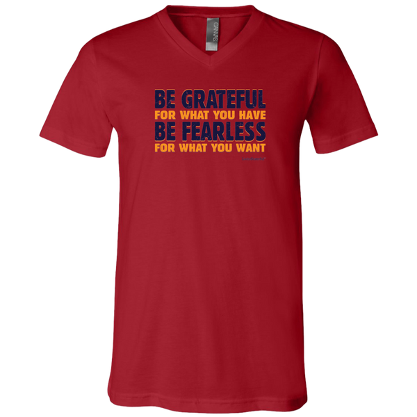 Mens fearless tee - V-neck shirt - Bold casual wear