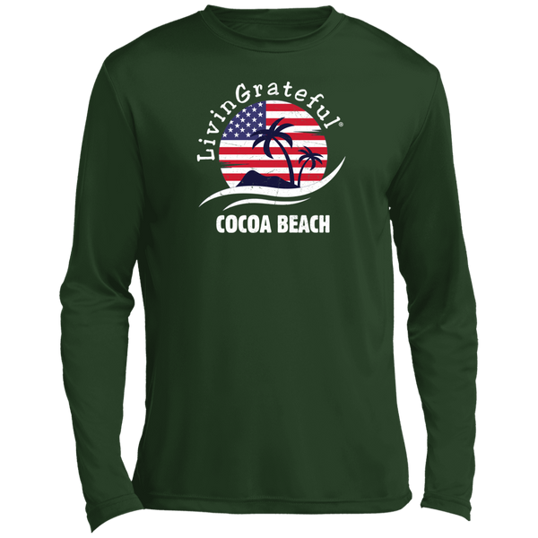 Mens 'Merica LS Tee - Cocoa Beach Shirt - Performance Long Sleeve