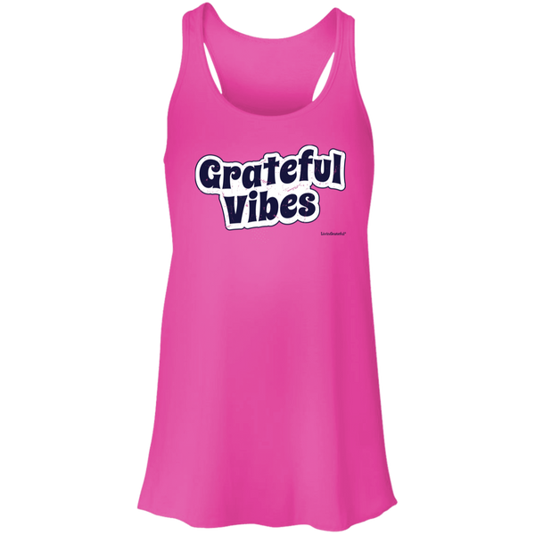 Grateful Vibes Flowy Tank – Racerback Top – Casual Wear