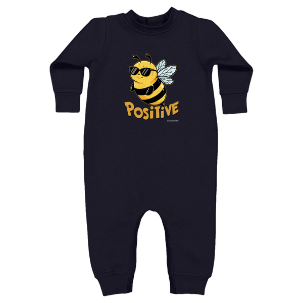 Bee Positive Infant Bodysuit - Fleece Baby Onesie - Cozy Infant