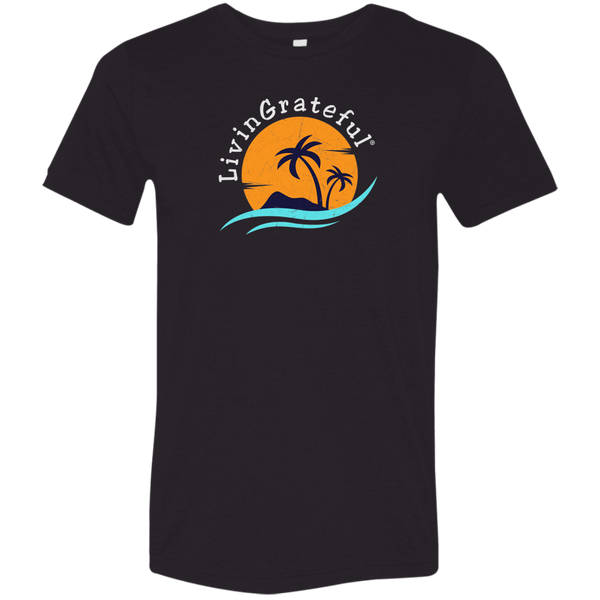 Mens LG T-Shirt - Living Grateful Tee - Positive Mindset Shirt