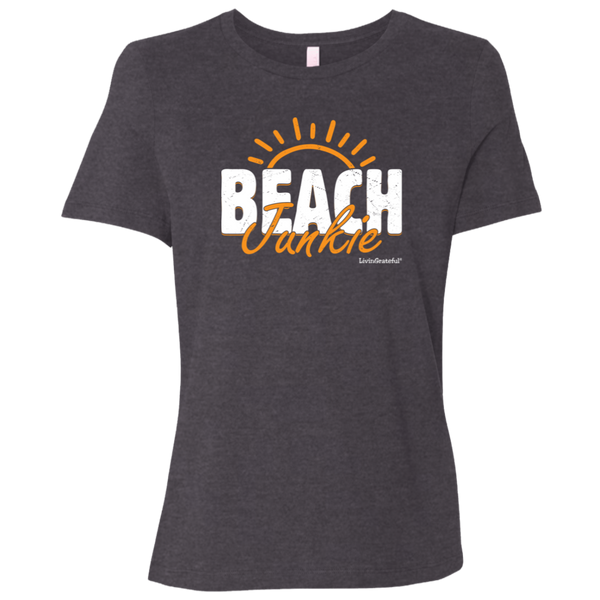 Womens Beach Junkie Tee - Original T-Shirt - Beach Vibes Tee