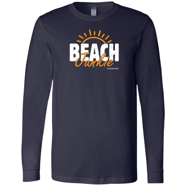 Men's Long Sleeve Shirt - Beach Junkie T-Shirt - Original Men's Tee