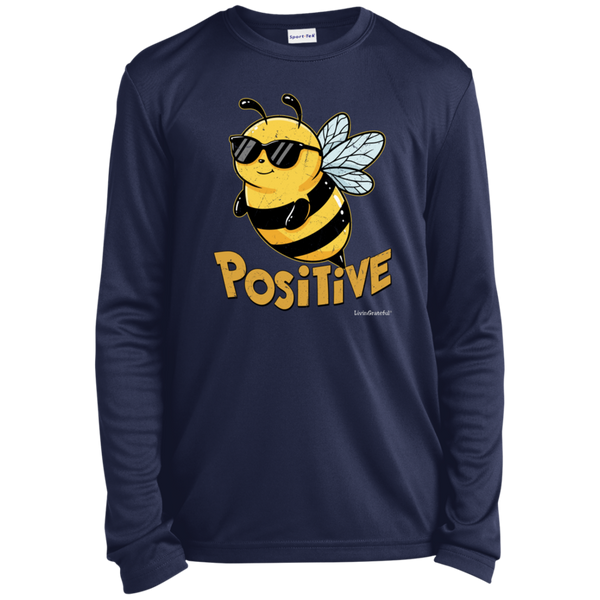 Bee Positive Youth LS Tee - Performance Long Sleeve