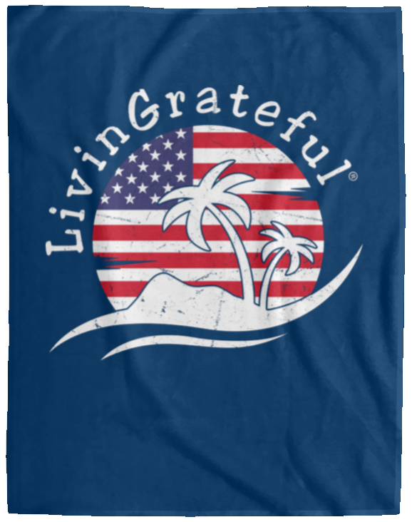 Cozy Plush Blanket - 'Merica Fleece - Lightweight Throw