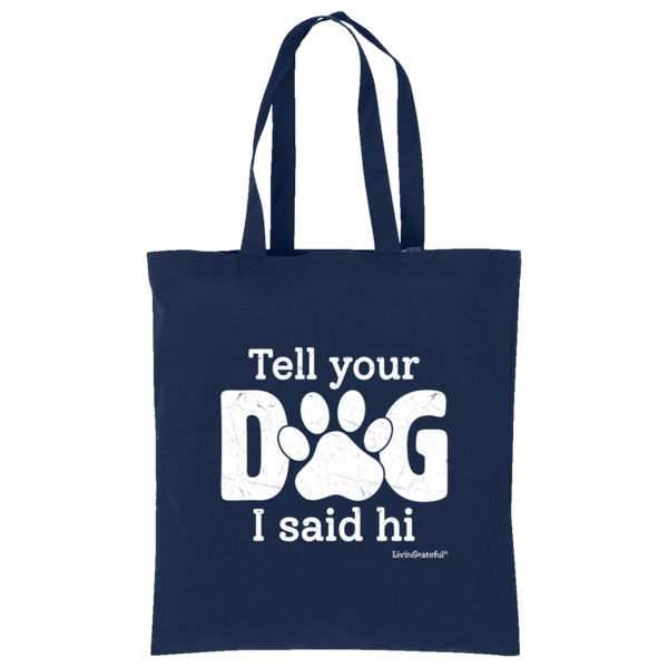 LG Tote Bag - Simple Pup Swag - Canvas Dog Lover Bag