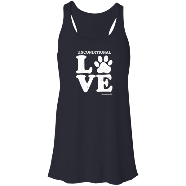 Womens racerback tank – Unconditional love – Lightweight & soft