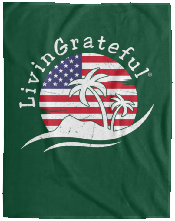 Cozy Plush Blanket - 'Merica Fleece - Lightweight Throw