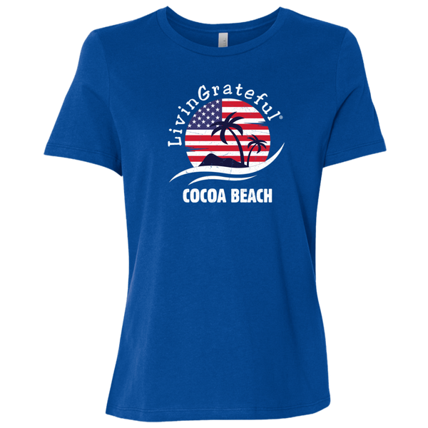Womens 'Merica Tee - Cocoa Beach Shirt - Original Patriotic T
