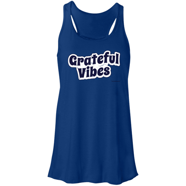 Grateful Vibes Flowy Tank – Racerback Top – Casual Wear