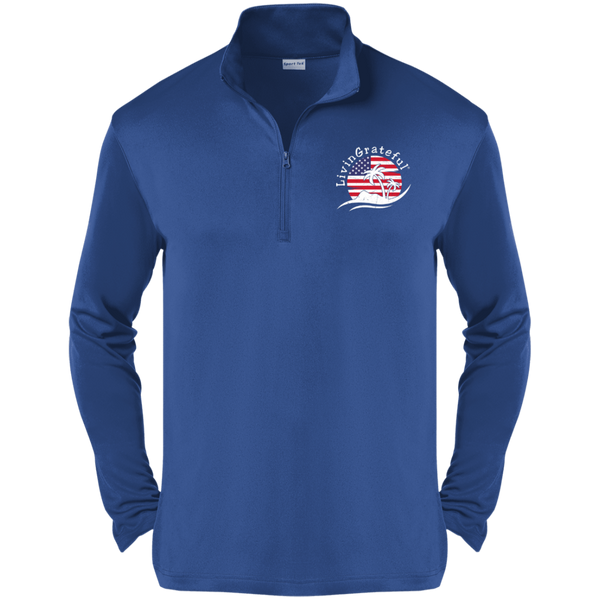 Mens quarter zip – Patriotic pullover – Comfortable style