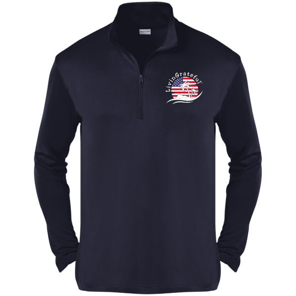 Mens quarter zip – Patriotic pullover – Comfortable style