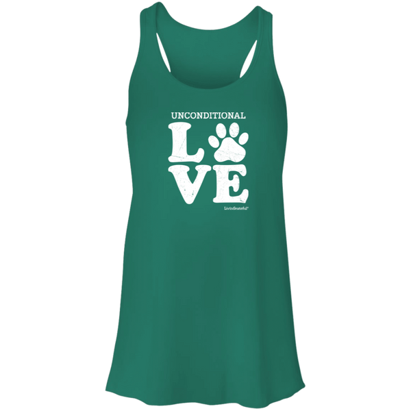 Womens racerback tank – Unconditional love – Lightweight & soft
