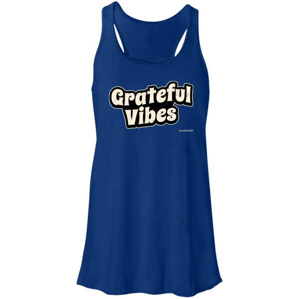 Grateful Vibes Tank – Flowy Racerback – Casual Activewear
