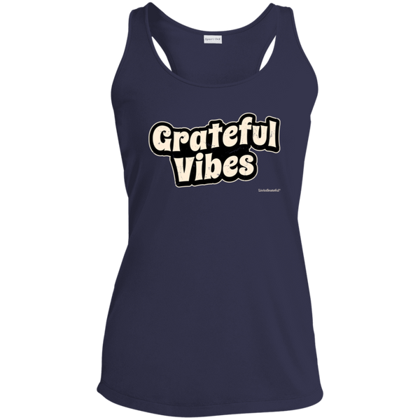 Grateful Vibes Tank - Racerback Activewear - Workout Top