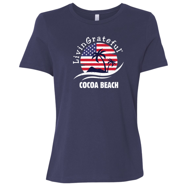 Womens 'Merica Tee - Cocoa Beach Shirt - Original Patriotic T