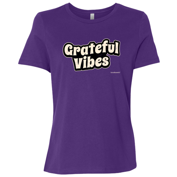 Womens Grateful Vibes Tee - Original T-Shirt - Positive Vibes Tee