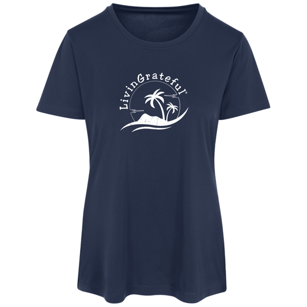 Womens LG Performance Tee - Living Grateful - Motivational Top
