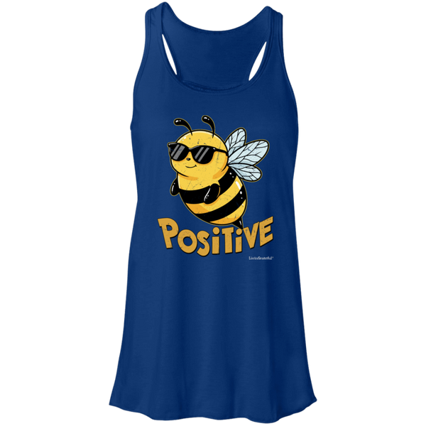 Bee Positive Tank – Flowy Racerback – Casual Activewear