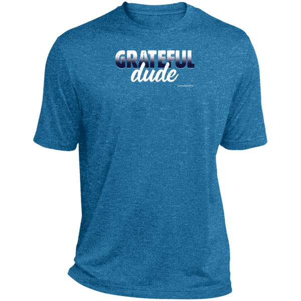Mens Grateful Dude Heather Tee - Relaxed Fit - Living Grateful