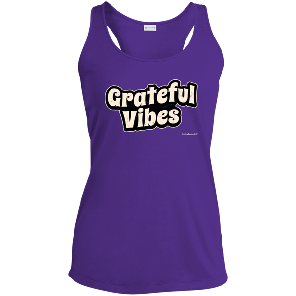 Grateful Vibes Tank - Racerback Activewear - Workout Top