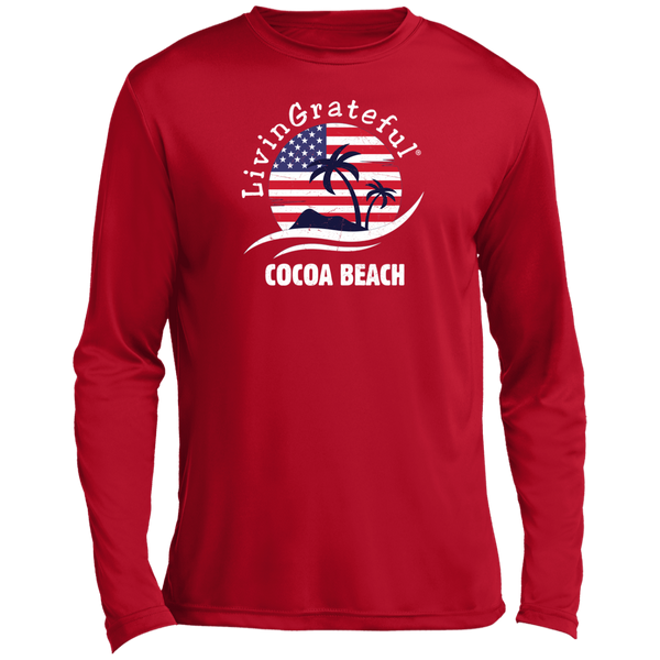 Mens 'Merica LS Tee - Cocoa Beach Shirt - Performance Long Sleeve