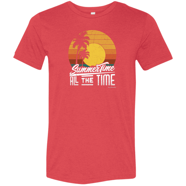 Mens Summer T-Shirt - Summertime Tee - Casual Beach Shirt