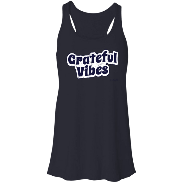 Grateful Vibes Flowy Tank – Racerback Top – Casual Wear
