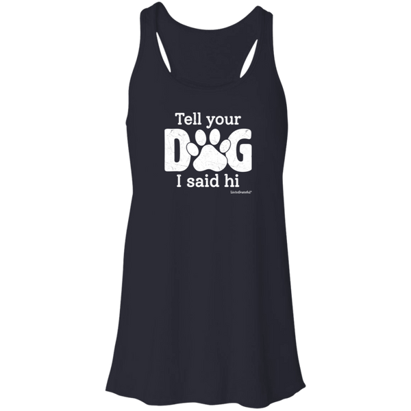 Womens racerback tank – Dog lover vibe – Lightweight comfort