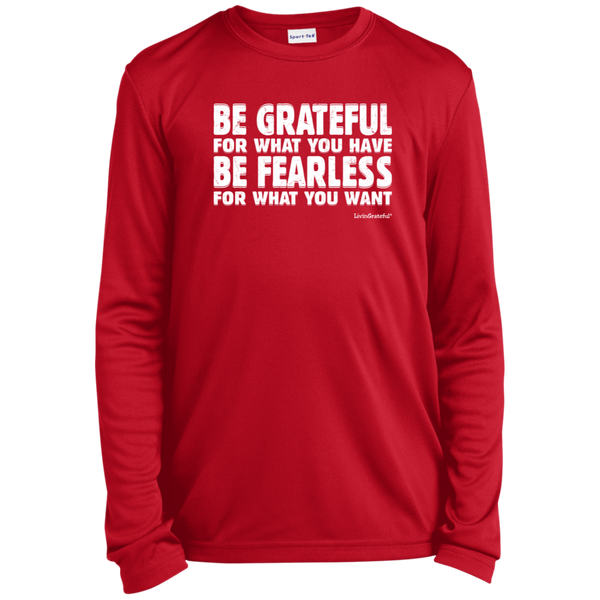 Youth fearless shirt - LS performance tee - Activewear youth