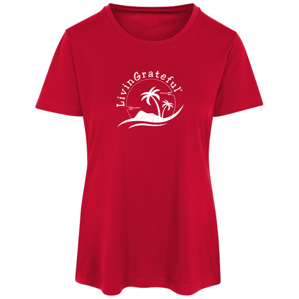 Womens LG Performance Tee - Living Grateful - Motivational Top
