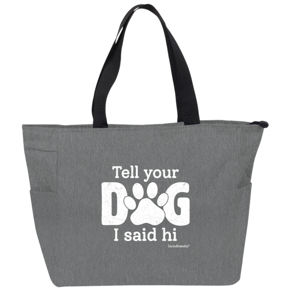 Zip It Good Tote - Pup Swag Bag - Canvas Dog Lover Tote