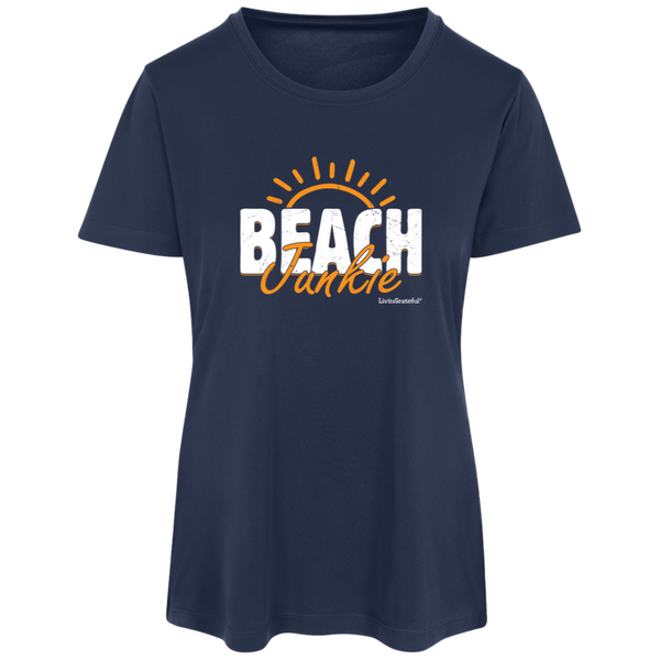 Womens Beach Junkie Tee - Performance Shirt - Summer Top