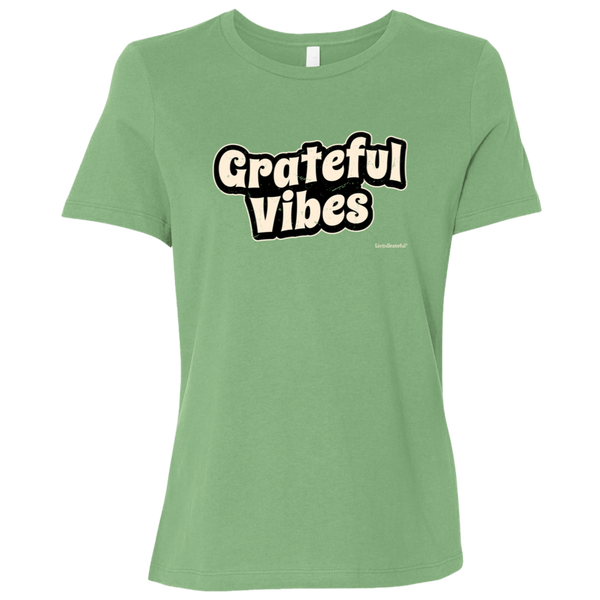 Womens Grateful Vibes Tee - Original T-Shirt - Positive Vibes Tee
