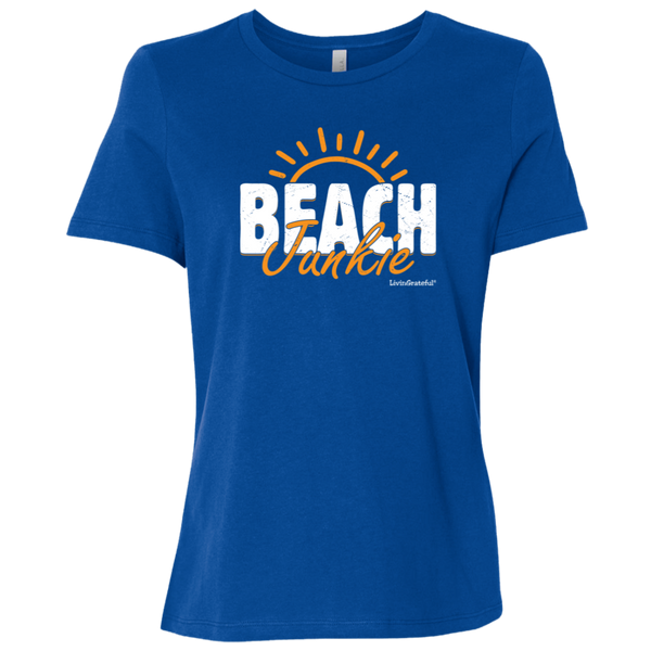 Womens Beach Junkie Tee - Original T-Shirt - Beach Vibes Tee
