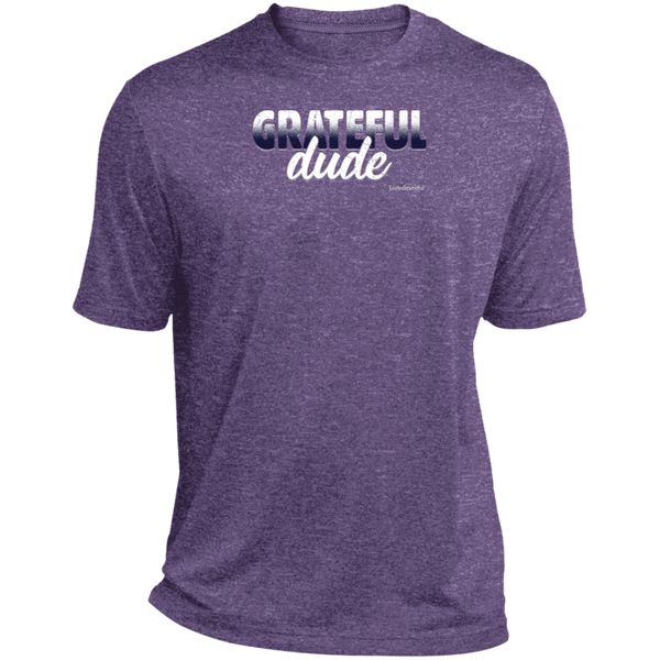 Mens Grateful Dude Heather Tee - Relaxed Fit - Living Grateful