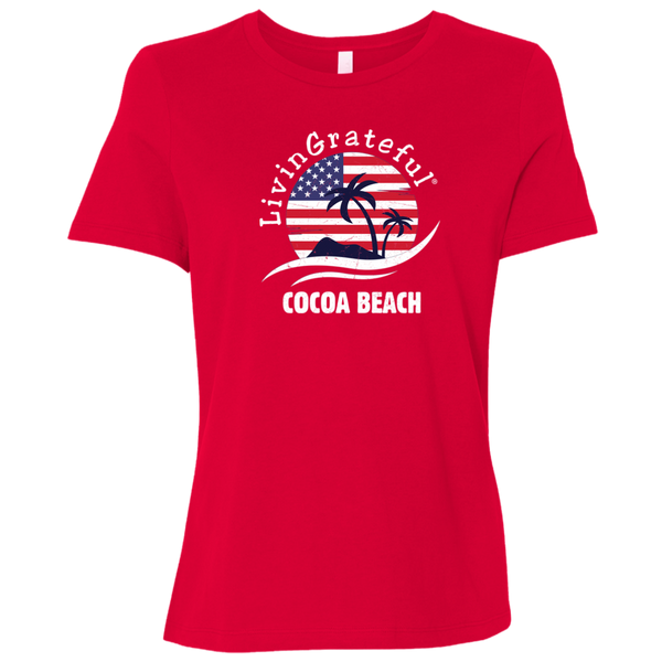 Womens 'Merica Tee - Cocoa Beach Shirt - Original Patriotic T