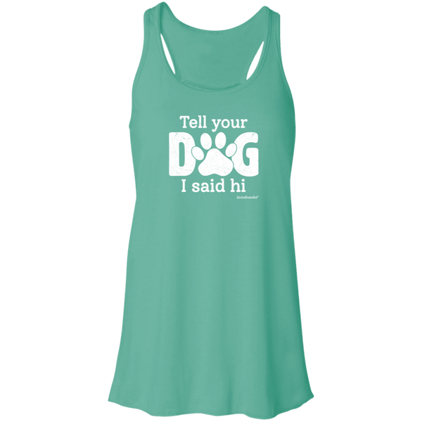 Womens racerback tank – Dog lover vibe – Lightweight comfort