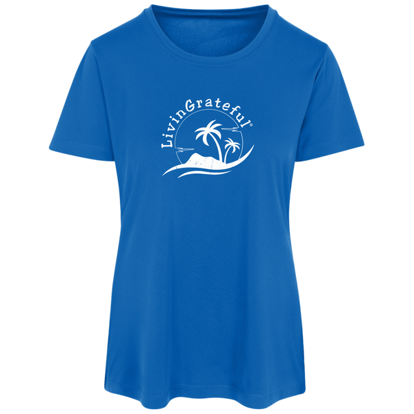 Womens LG Performance Tee - Living Grateful - Motivational Top