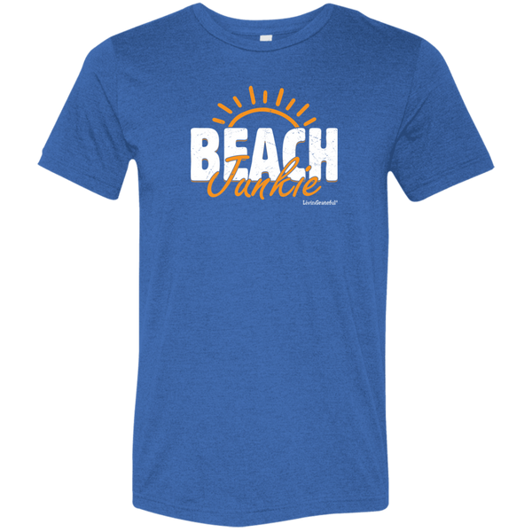Mens Beach T-Shirt - Beach Junkie Tee - Summer Casual Shirt