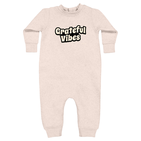 Grateful Vibes Infant Bodysuit - Fleece Baby Onesie - Cozy Wear