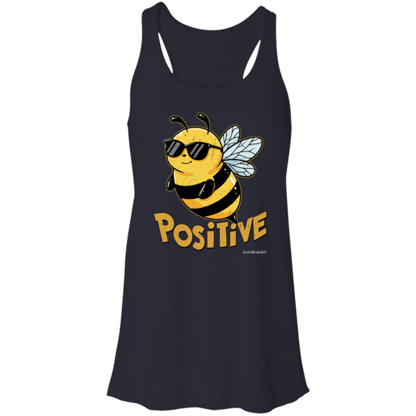 Bee Positive Tank – Flowy Racerback – Casual Activewear